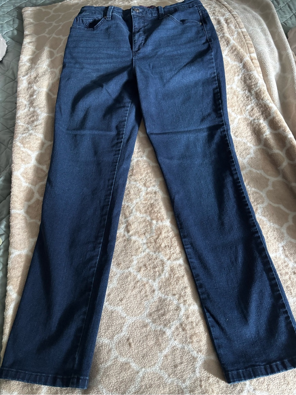 Gloria Vanderbilt Dark Blue Straight Leg Jeans